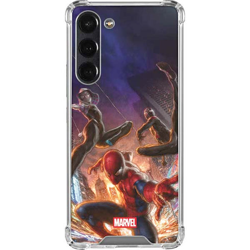 Marvel Spiderman Group Wall Galaxy S24 FE Clear Case